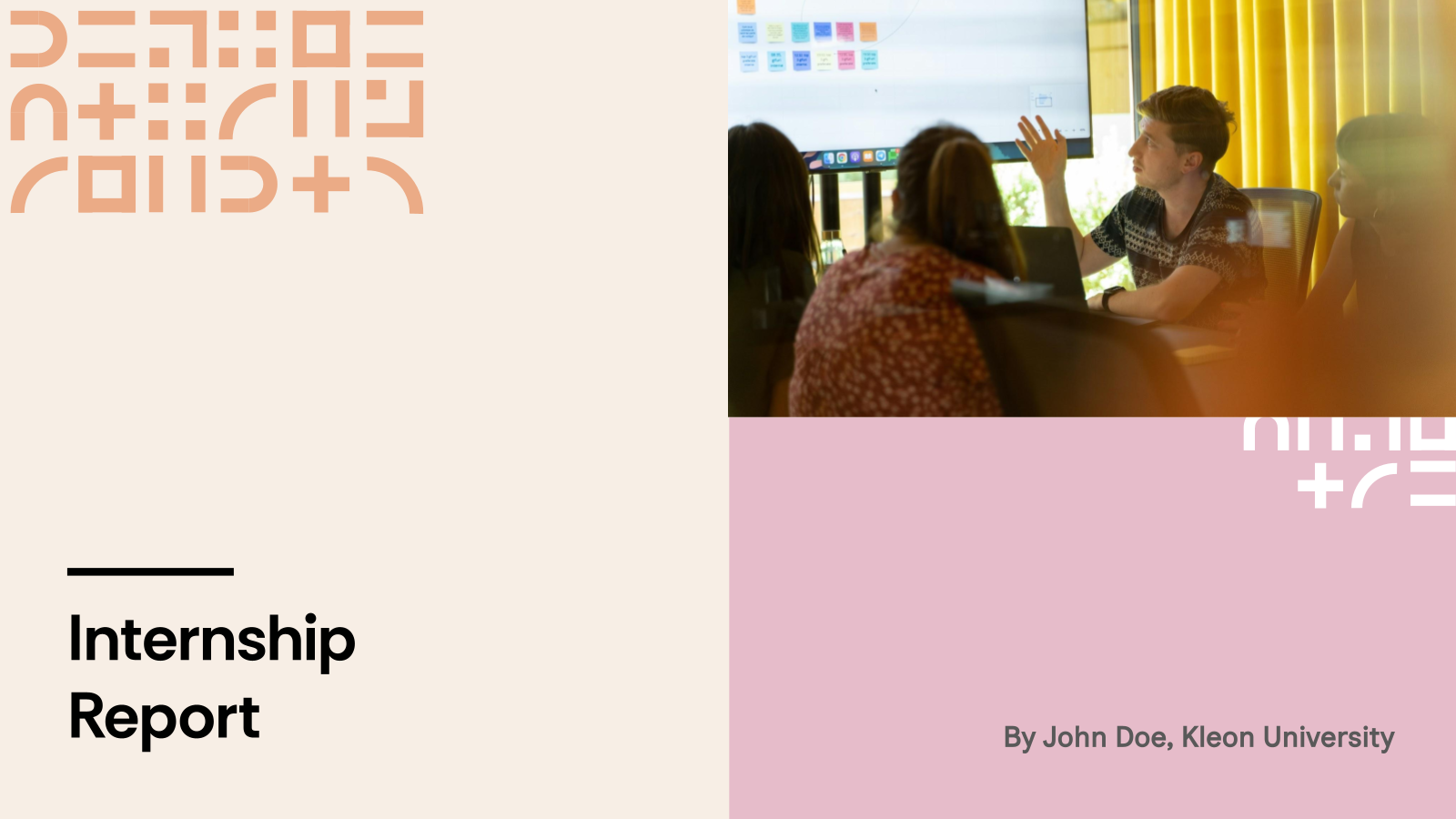 Internship Report: Training and Project Management Presentation Template