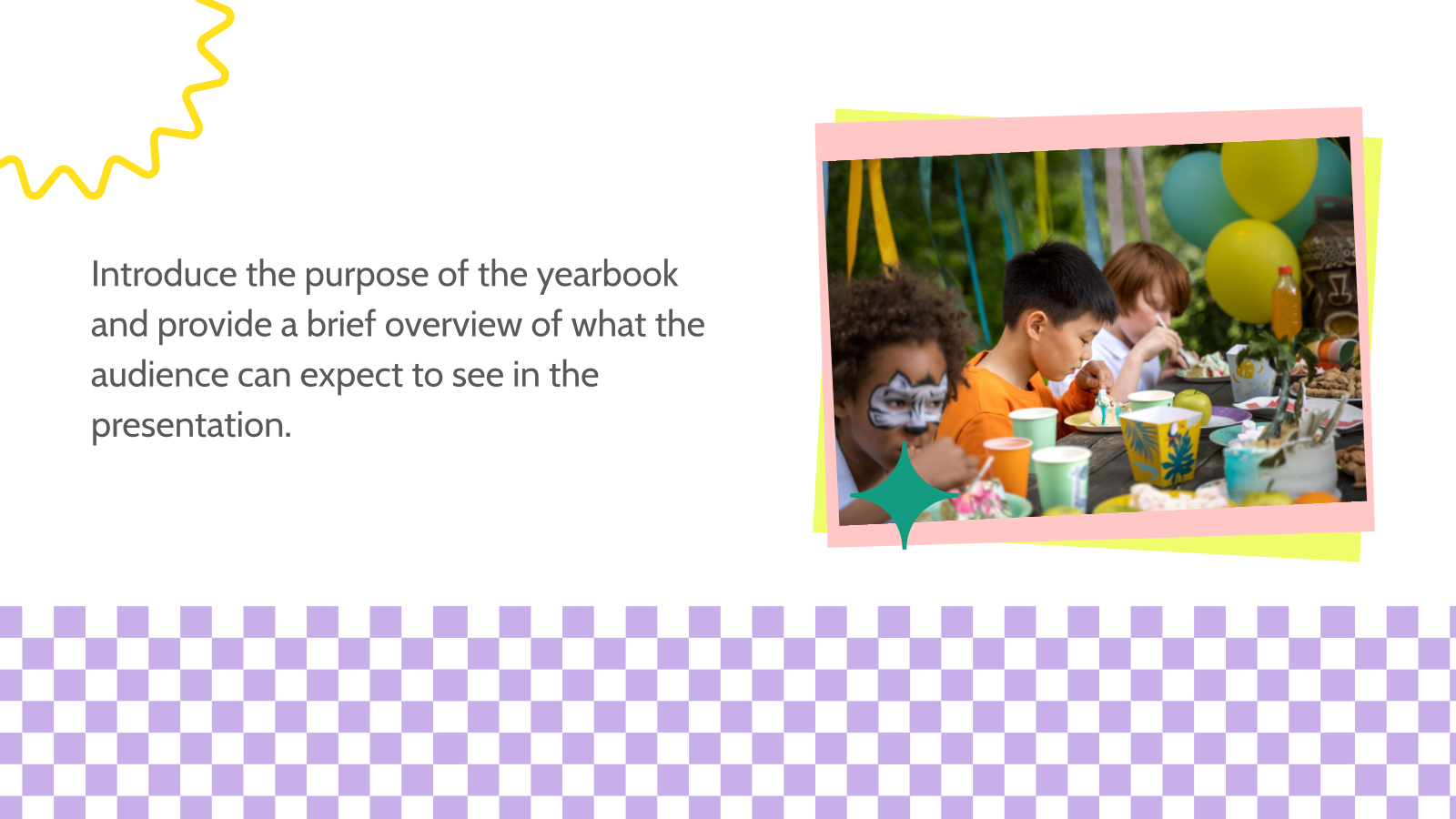 Retro Themed School Yearbook Presentation template