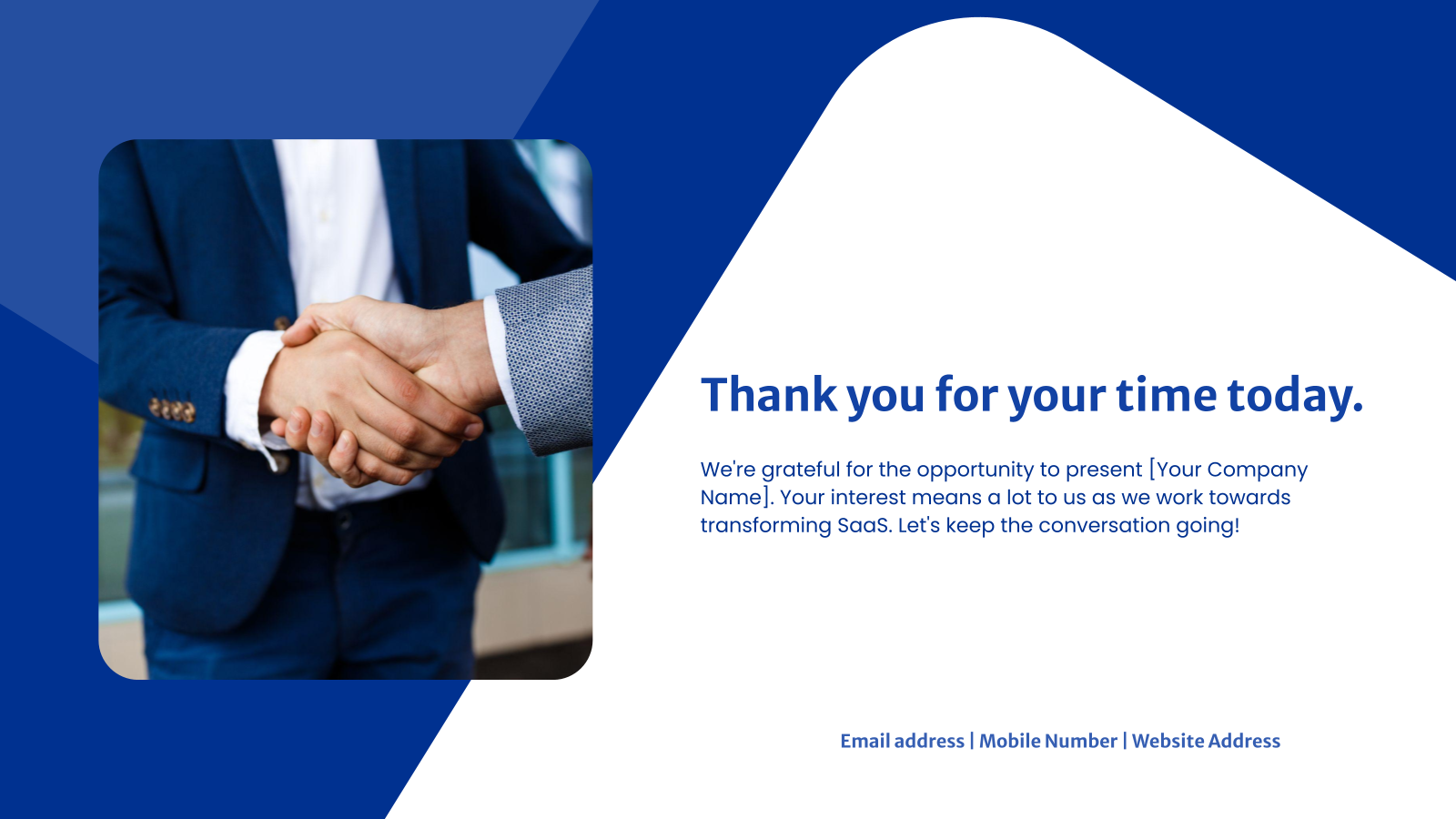 SaaS Investor Pitch Deck template