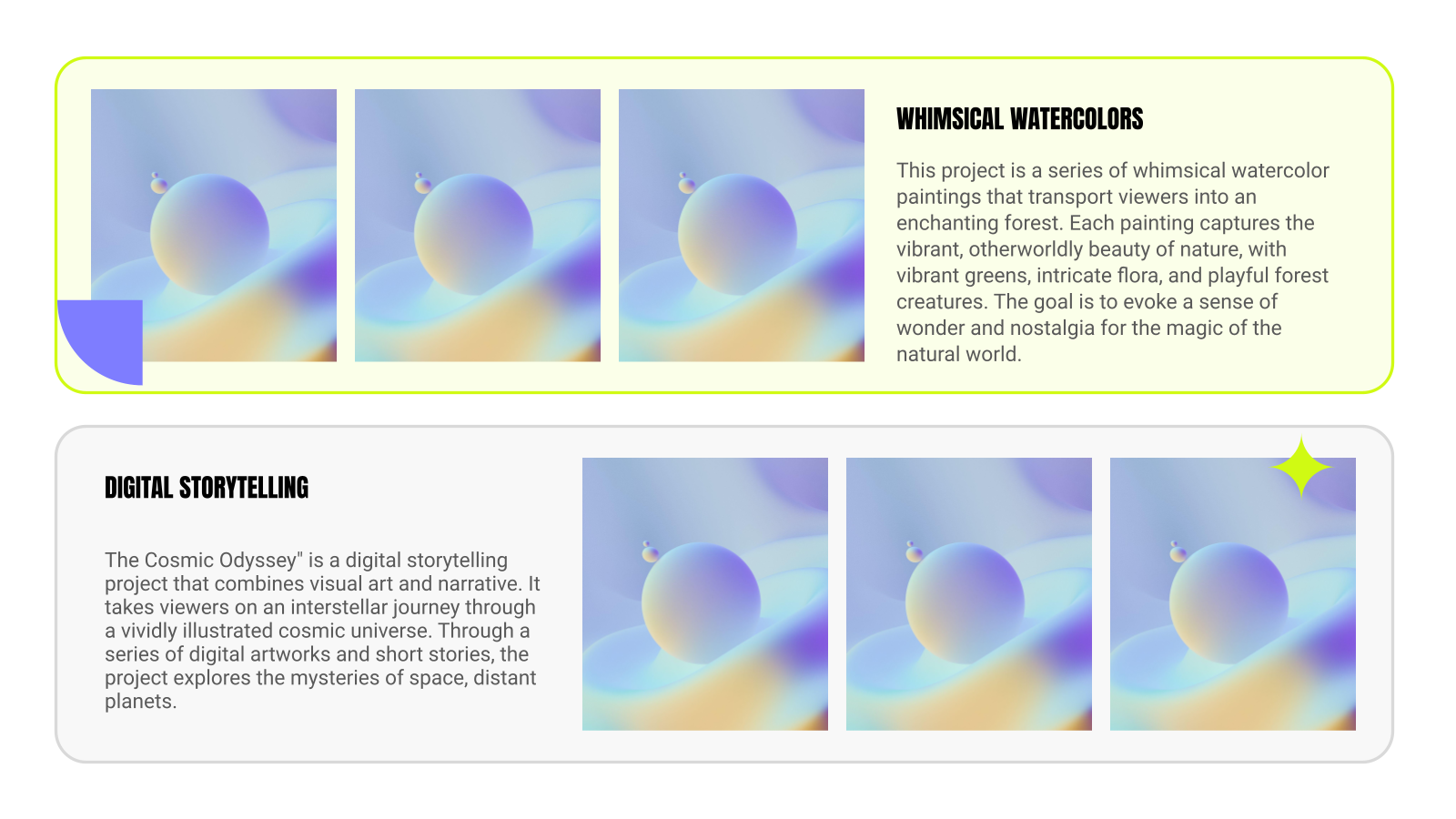 Portfolio Showcase template