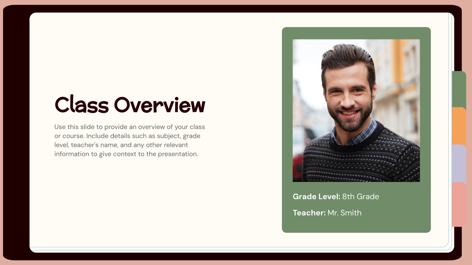 Classroom Planner Academic Presentation template