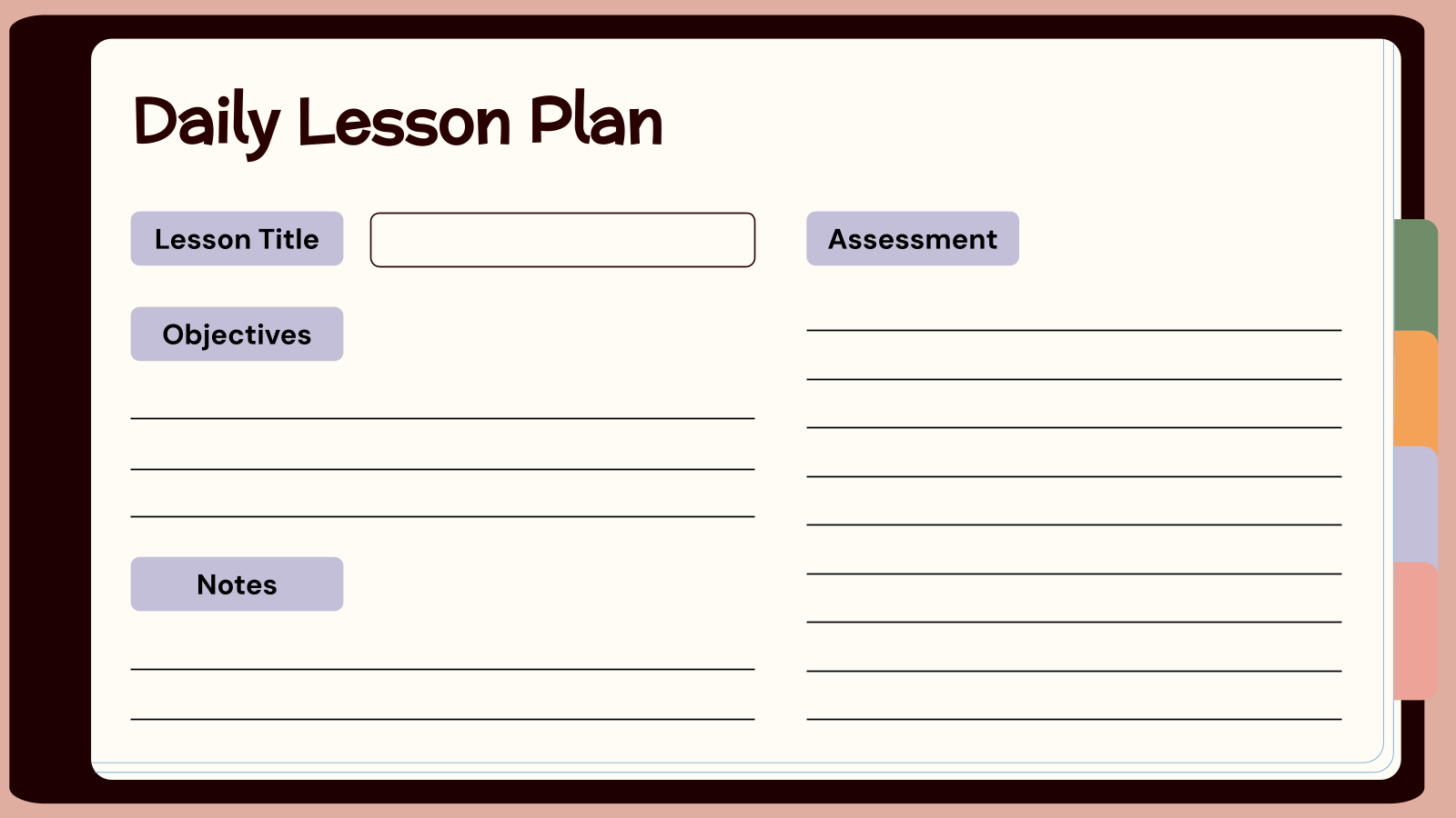 Classroom Planner Academic Presentation template