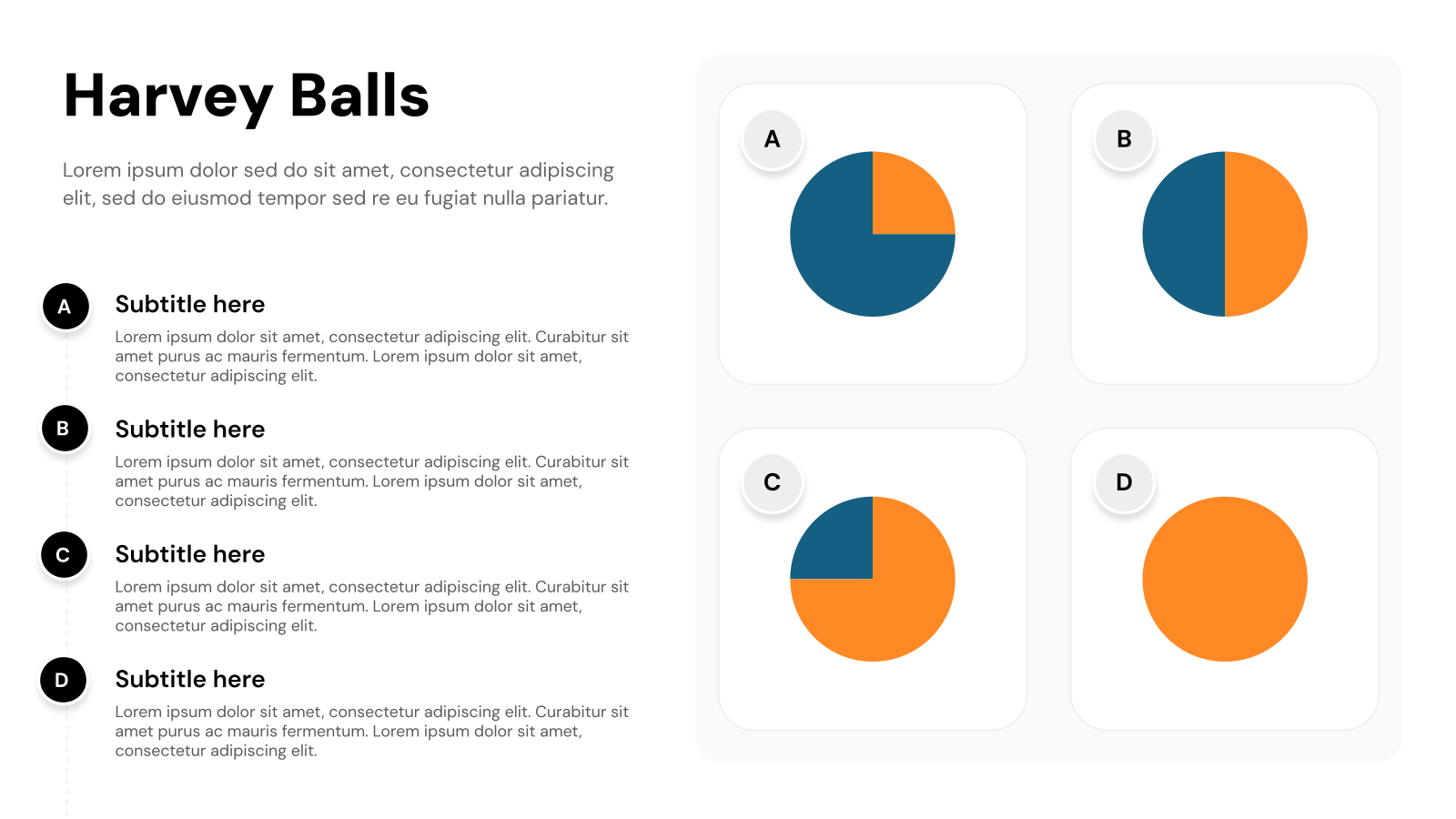 Harvey Balls Template for Presentations template