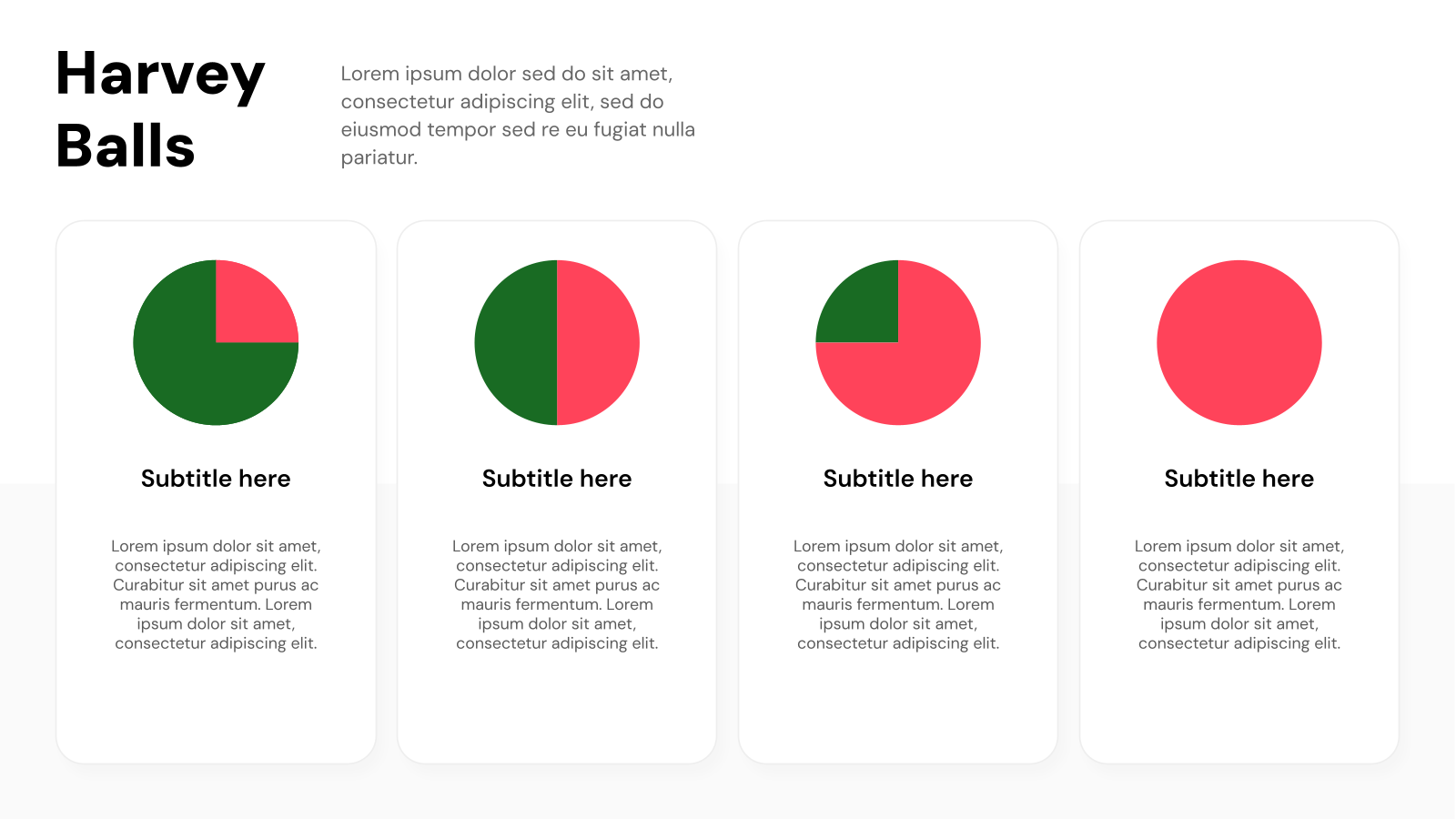 Harvey Balls Template for Presentations template
