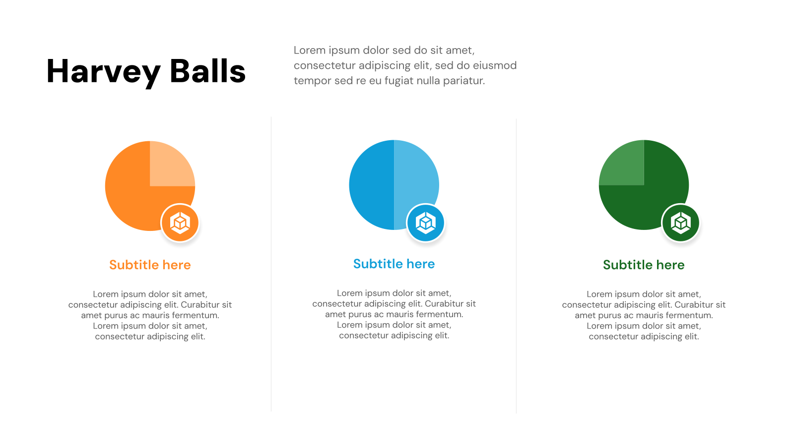 Harvey Balls Template for Presentations template