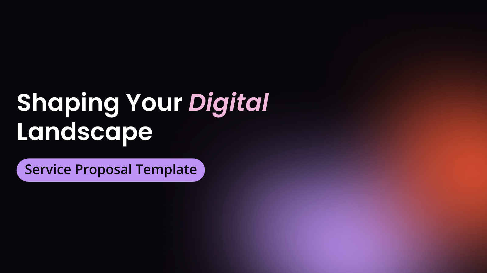 Professional Service Proposal and Design Presentation Template