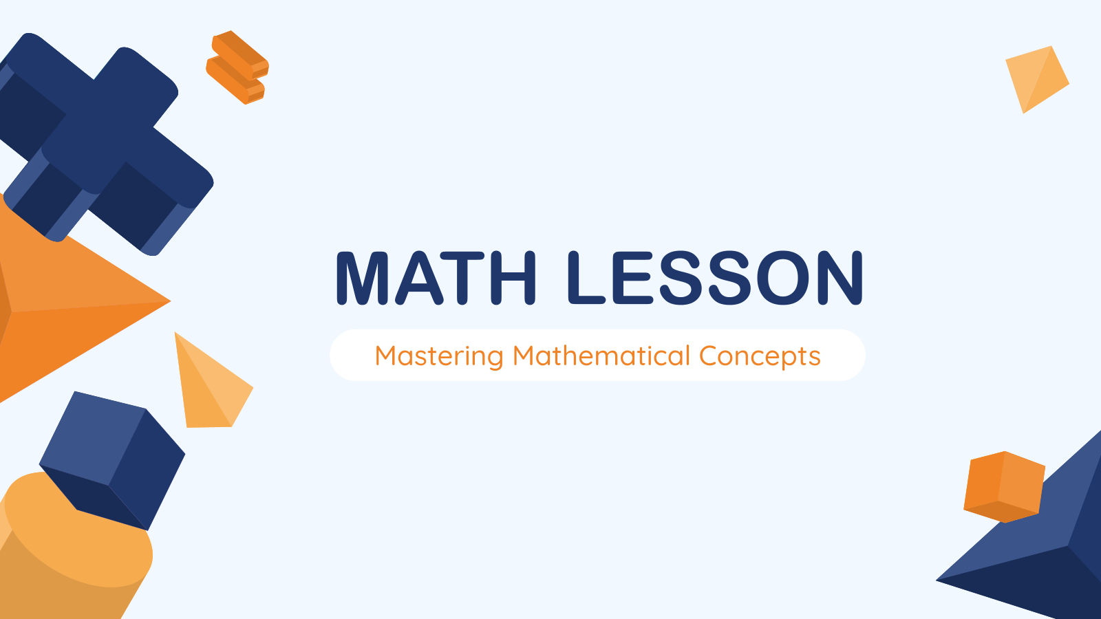 Academic Math Lesson Presentation Template