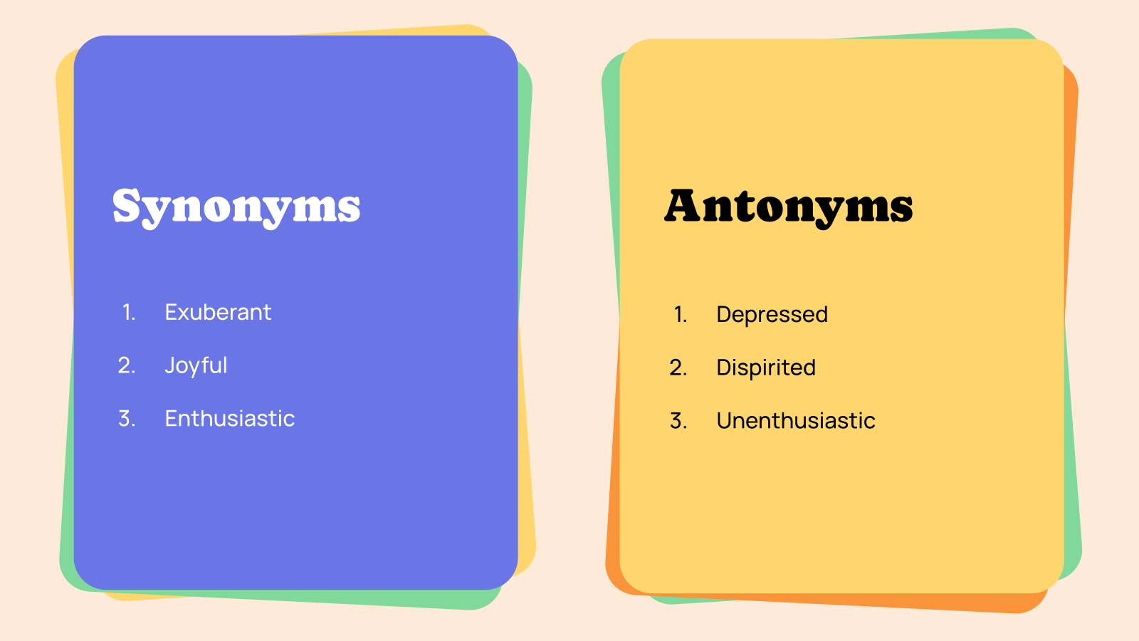 Vocabulary Flashcards – An Education Presentation template