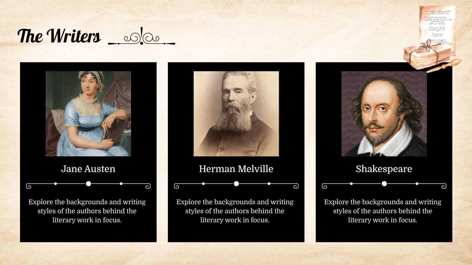 Literature Project Academic Presentation template