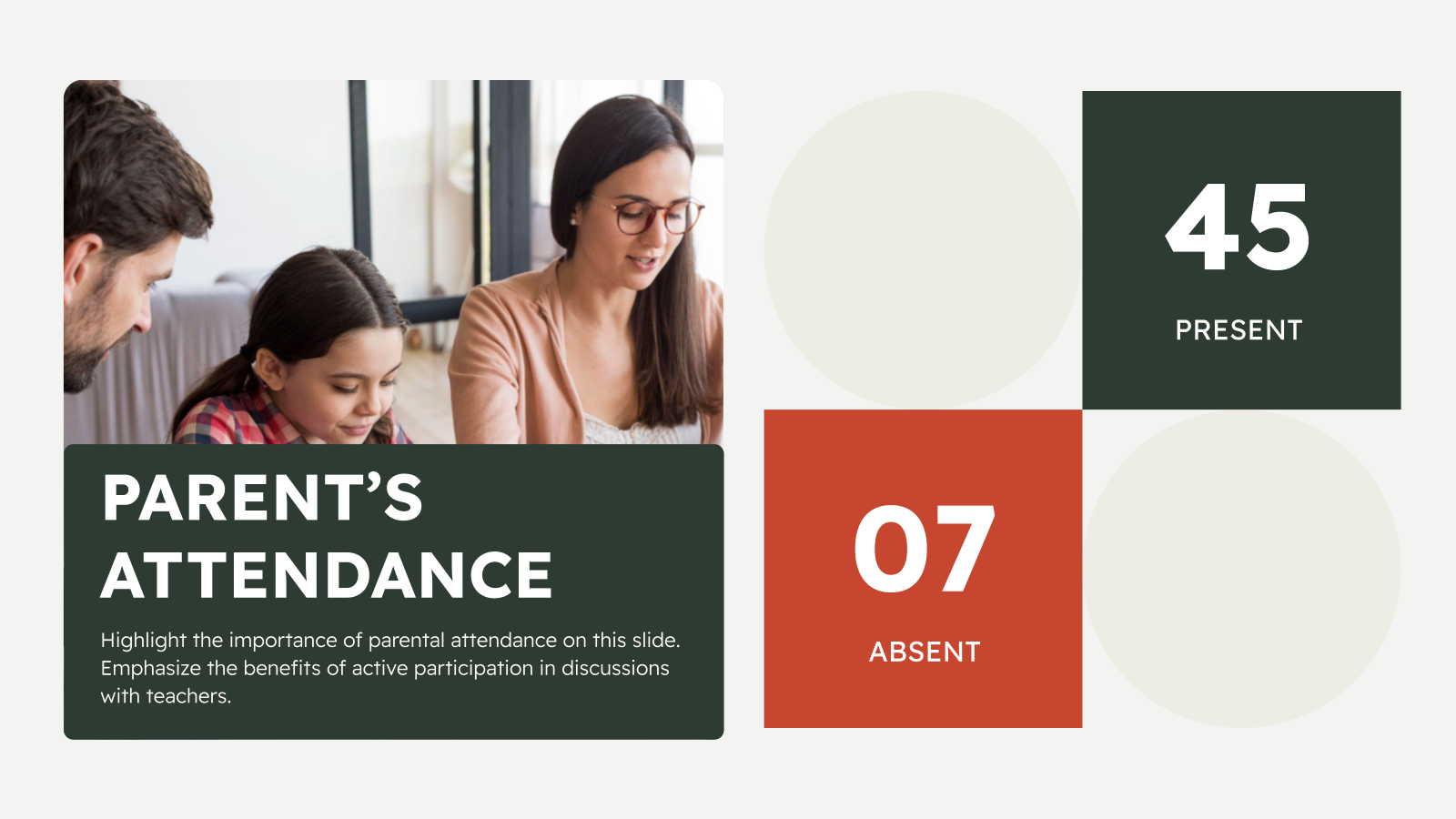 Parents & Teachers Conference Academic Presentation template