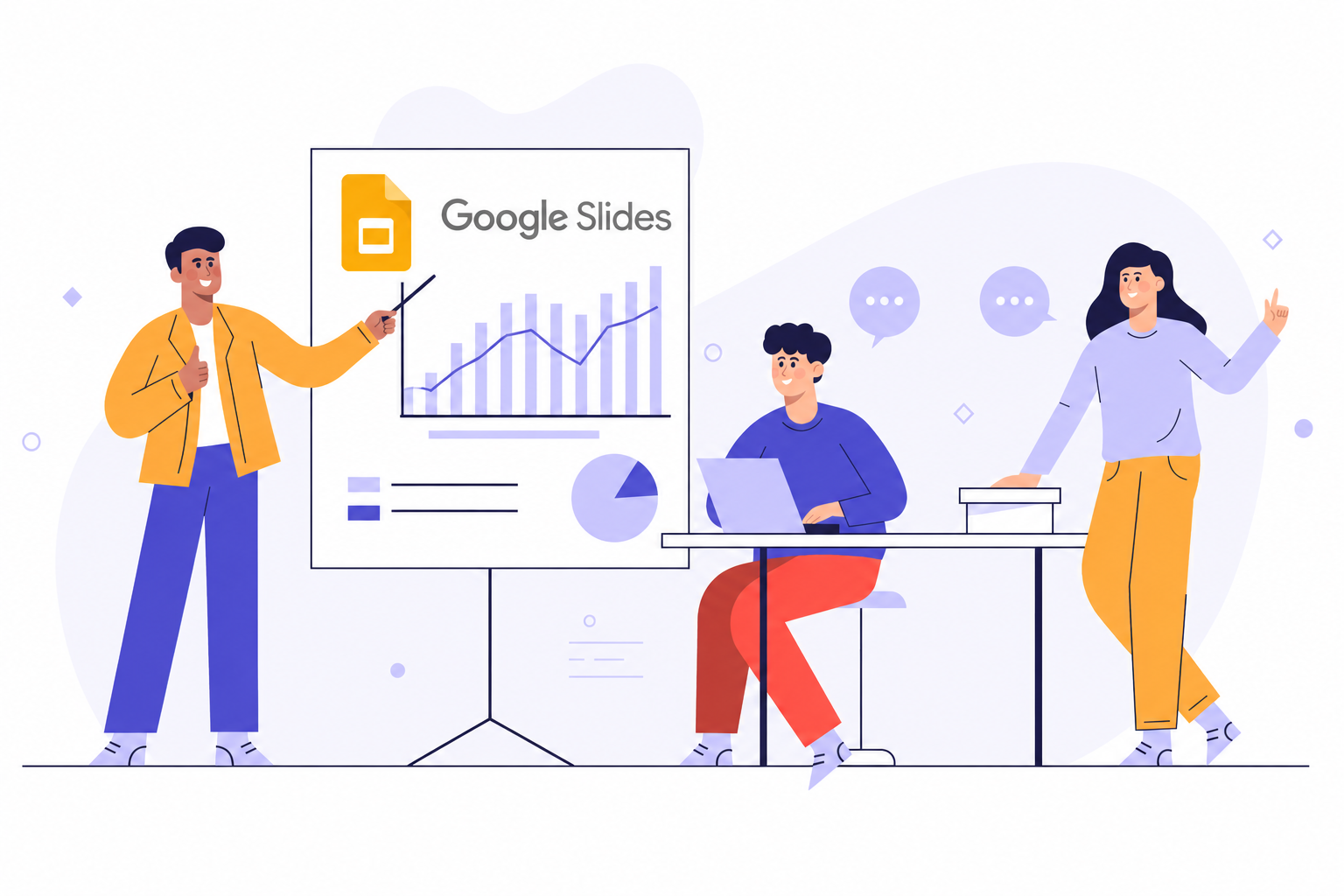 Presenting a Google Slides deck of charts to colleagues
