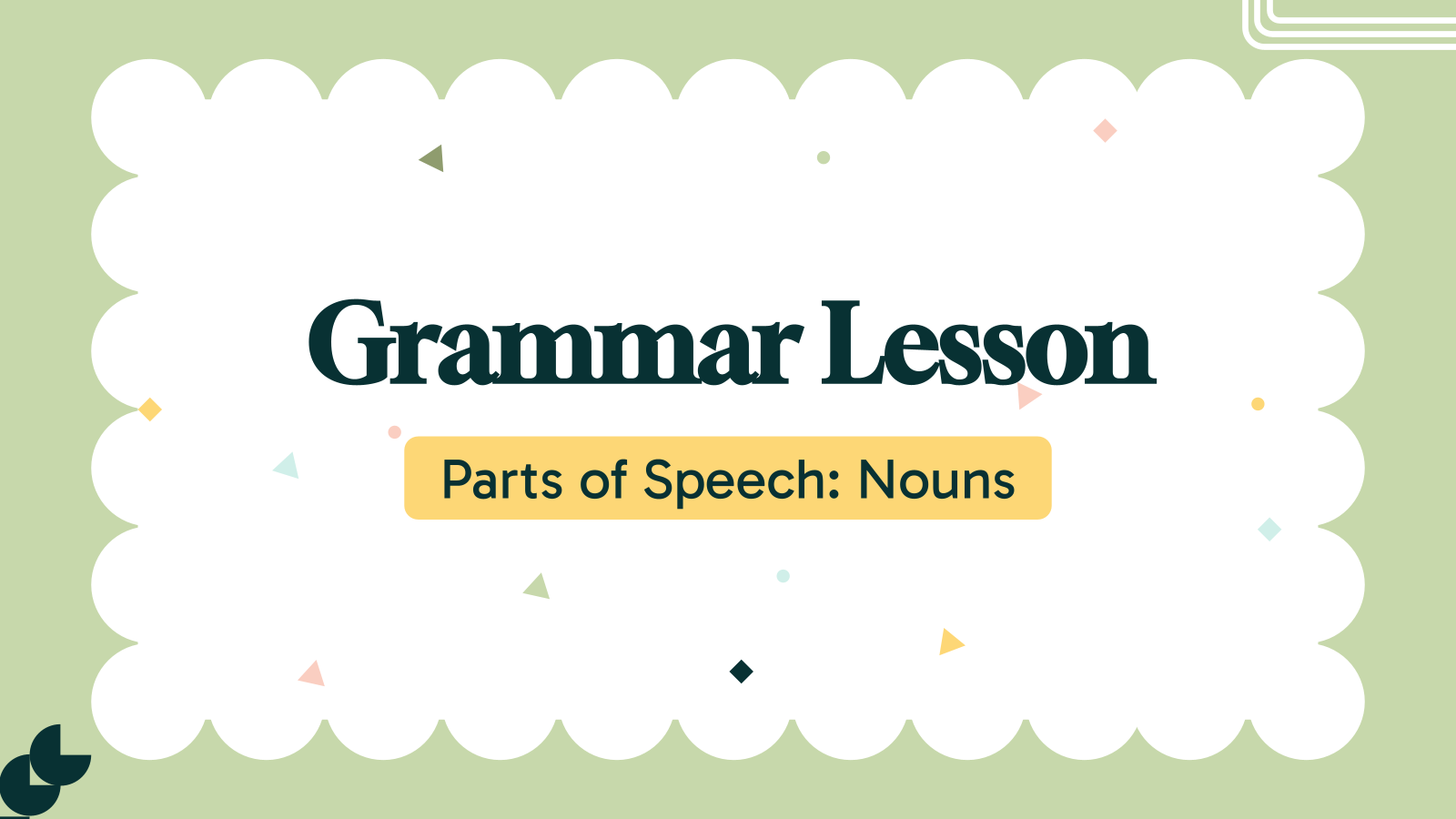 Classroom Grammar Lesson Presentation Template