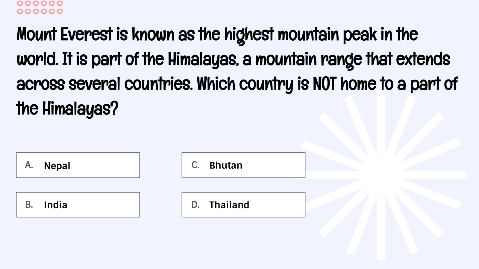 Classroom Quiz – Education Presentation template