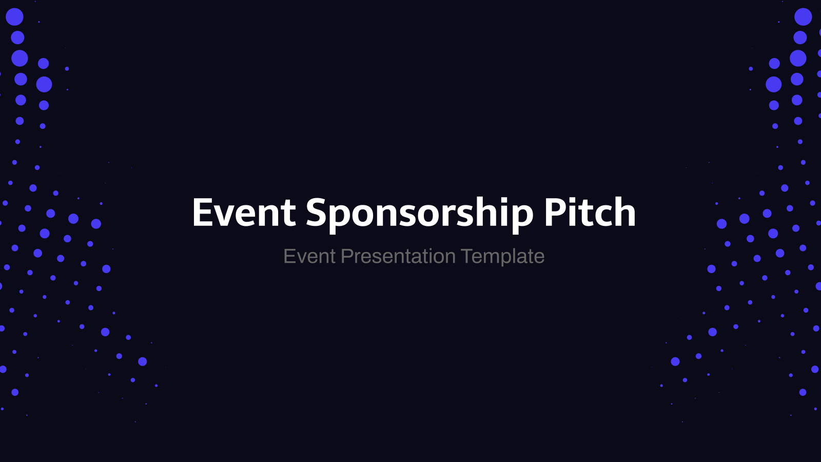 Event Sponsorship Pitch Deck Template
