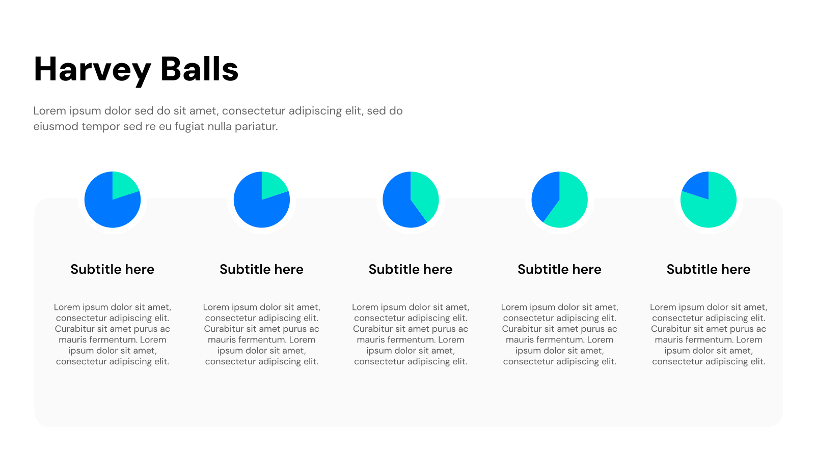 Harvey Balls Template for Presentations
