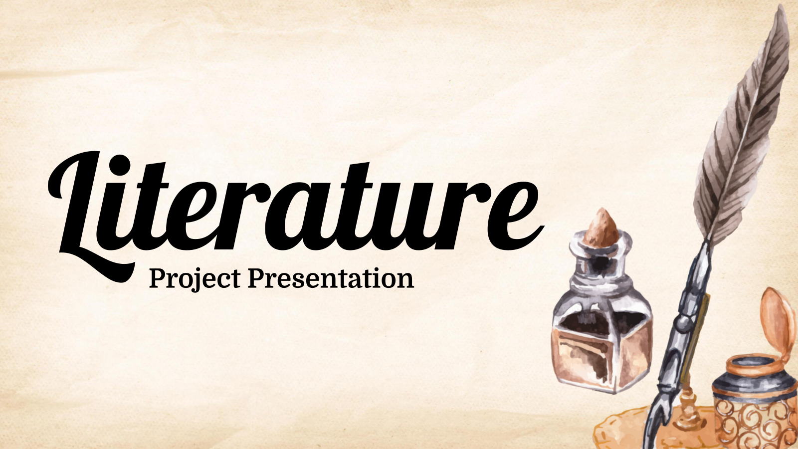 Literature Project Academic Presentation Template