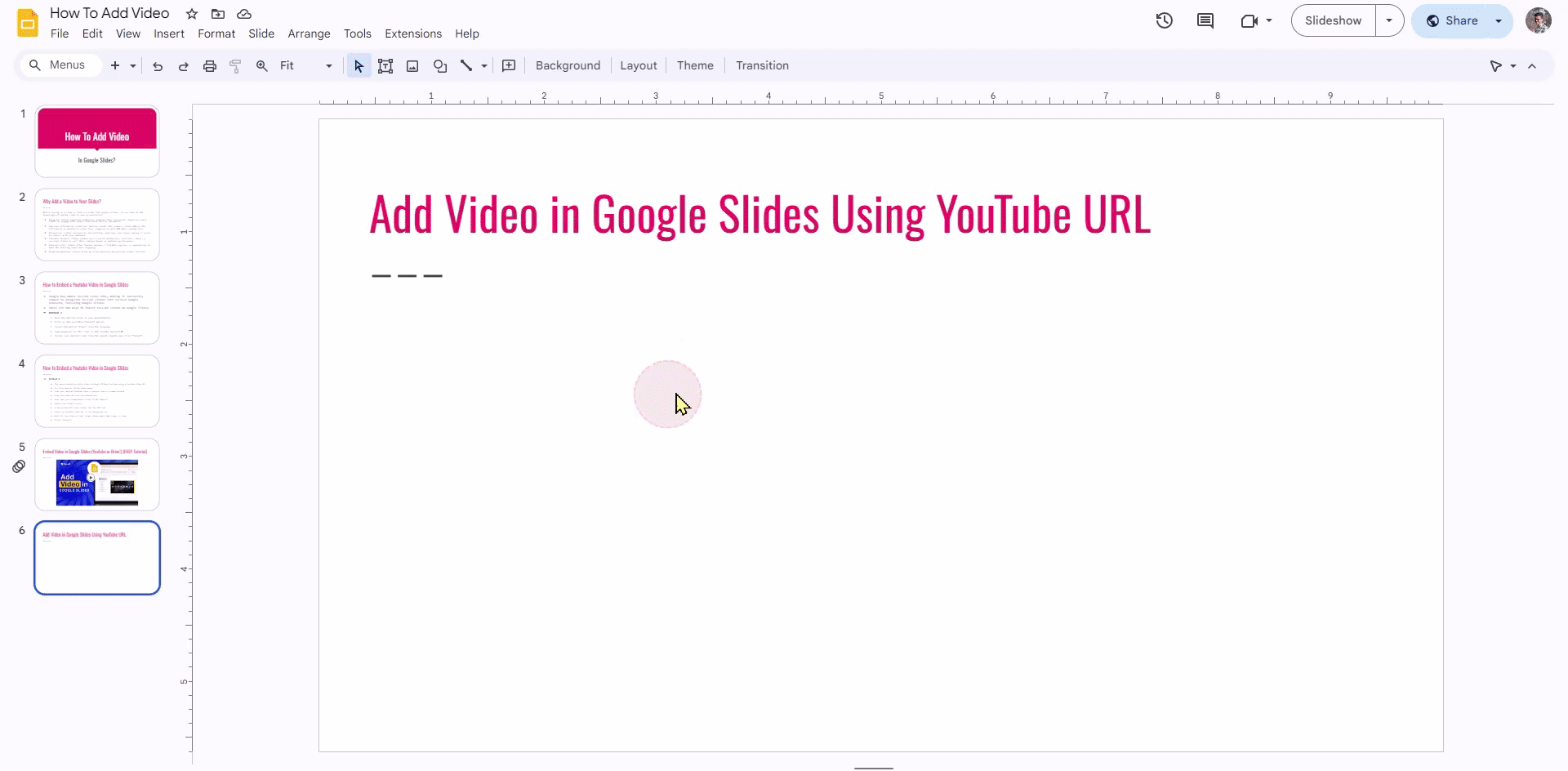 add video with youtube url