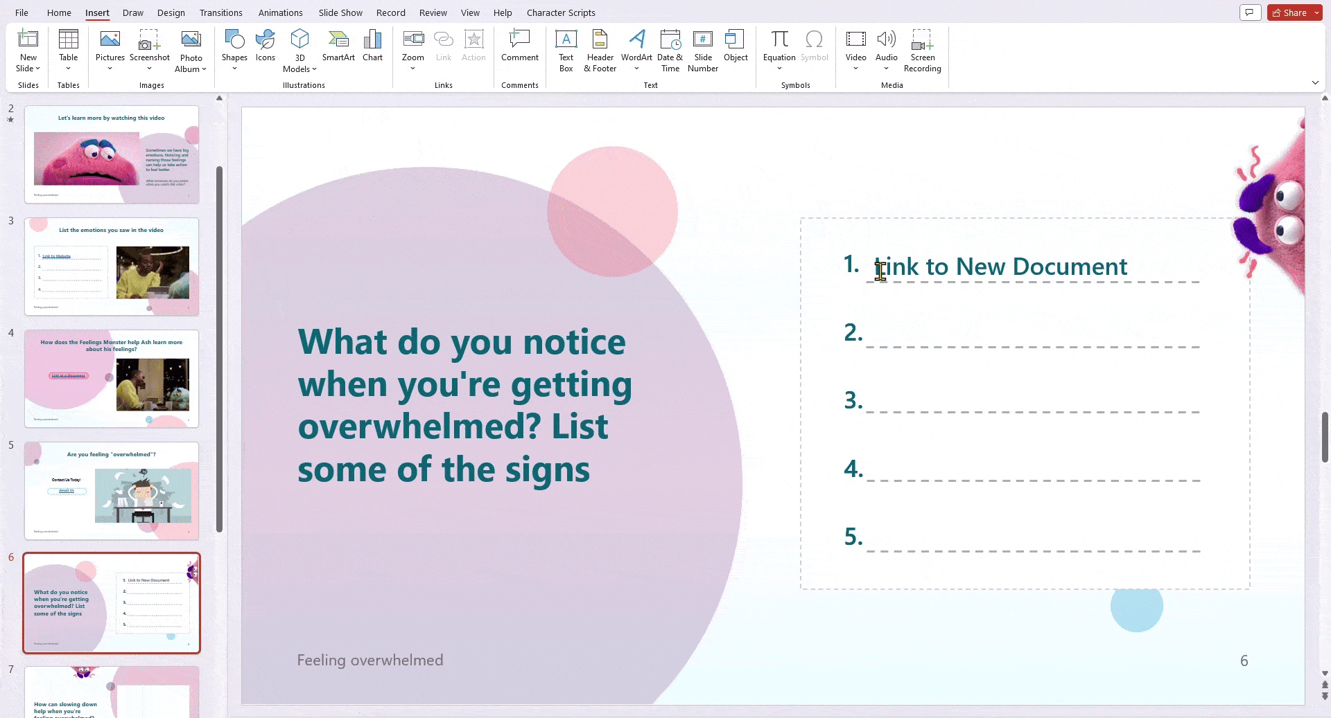 link to a new document in powerpoint