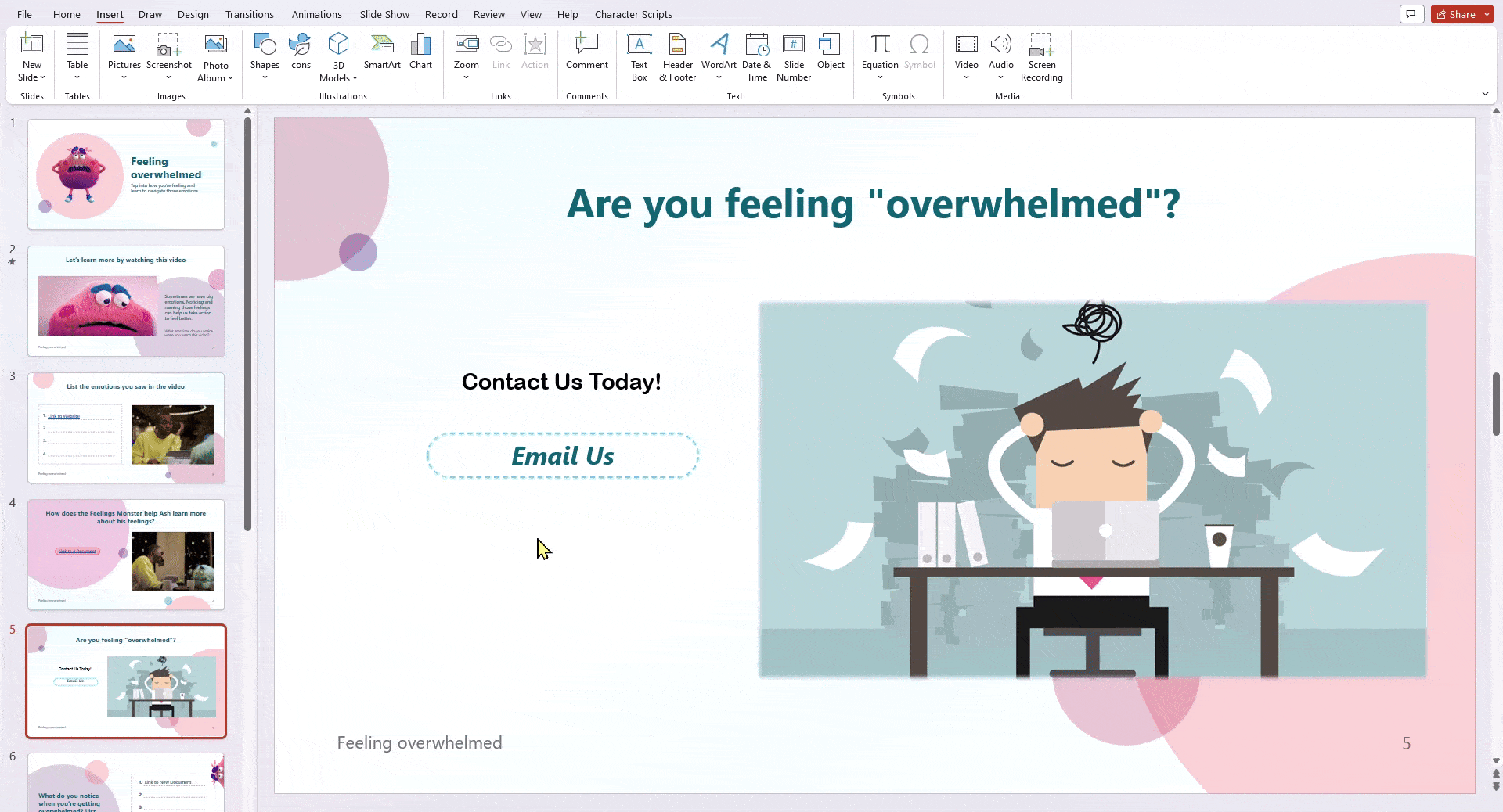 link to an email in powerpoint