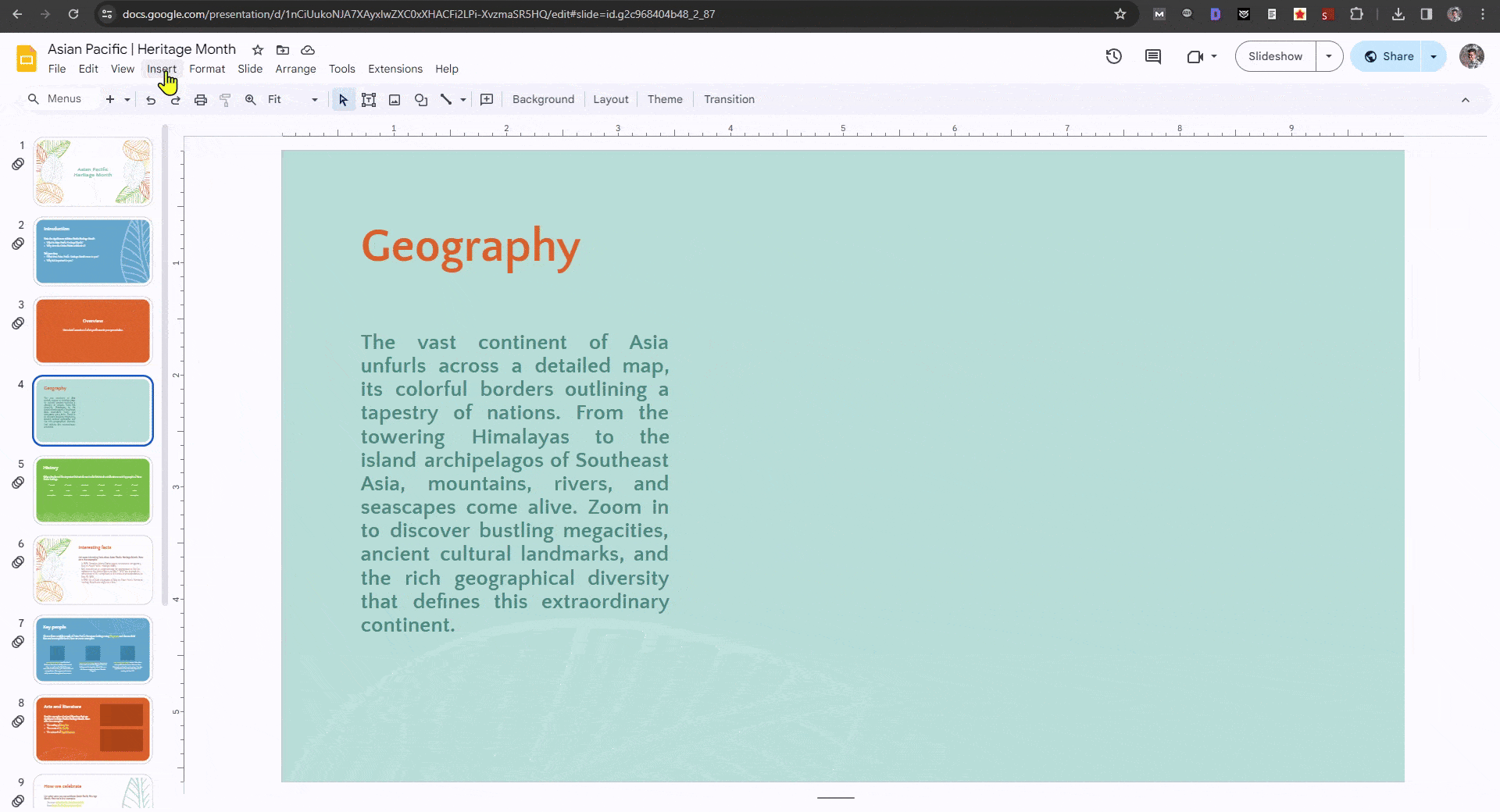 inserting text boes in google slides
