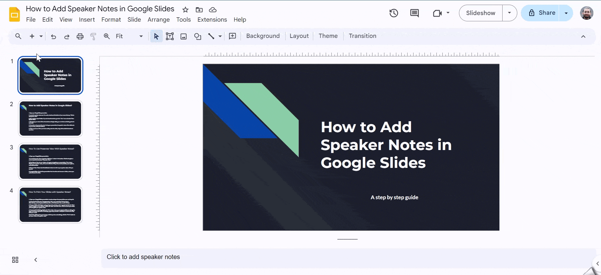 How To Print Your Slides with Speaker Notes