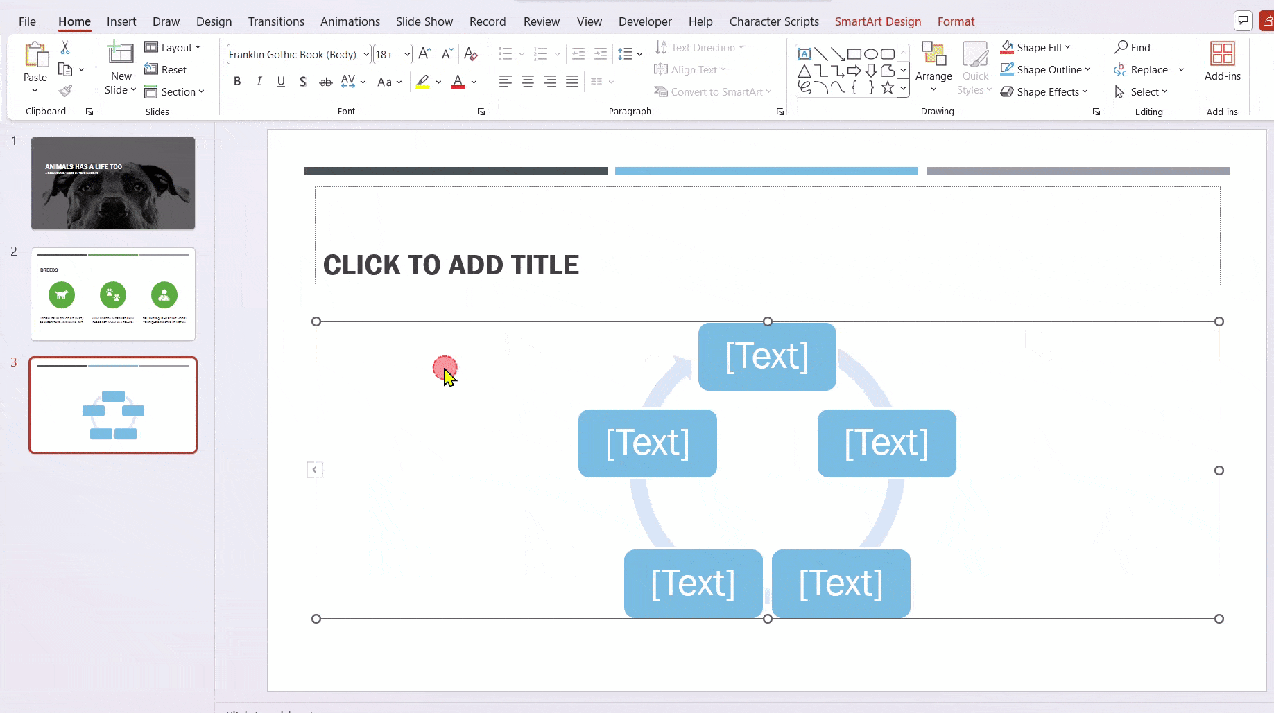 Editing Text with the Text Pane