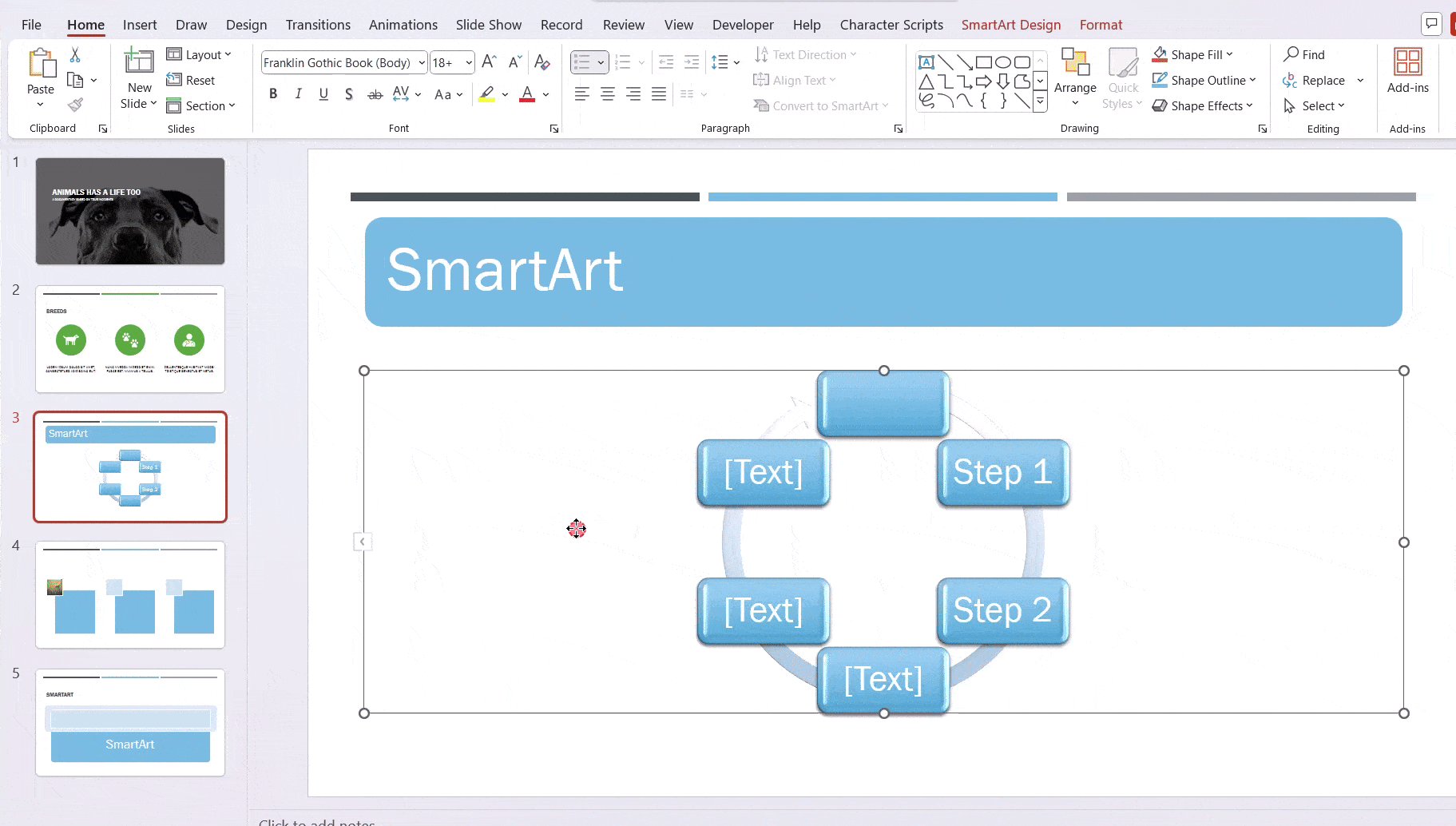 add animations to smartart