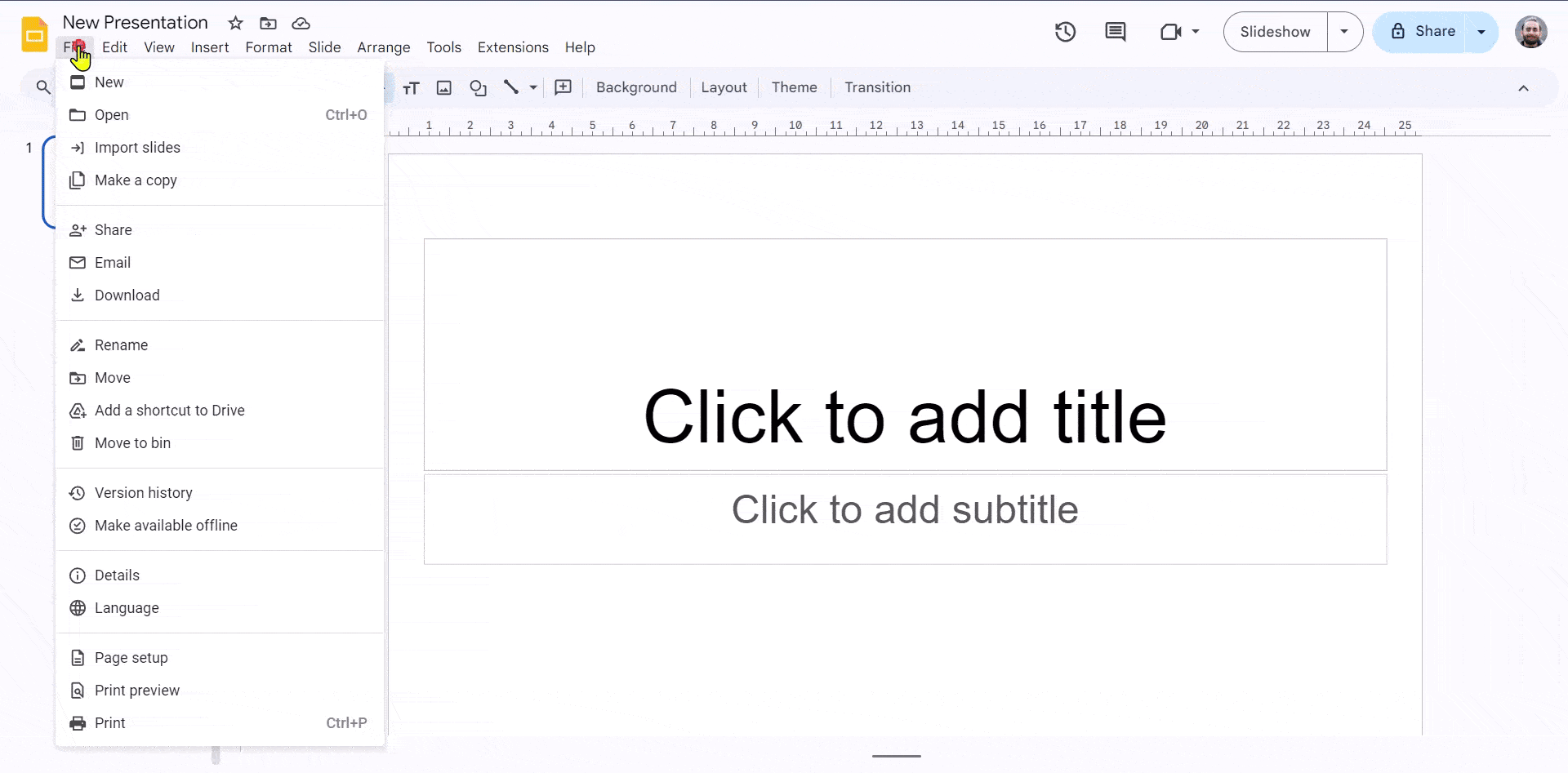 import slides from downloaded ppt