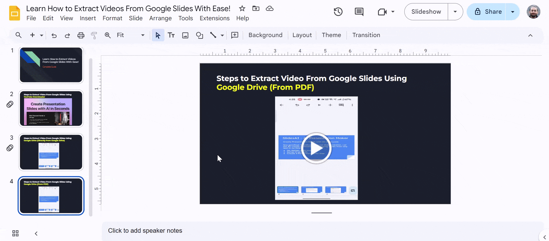 Download Google Slide as PDF