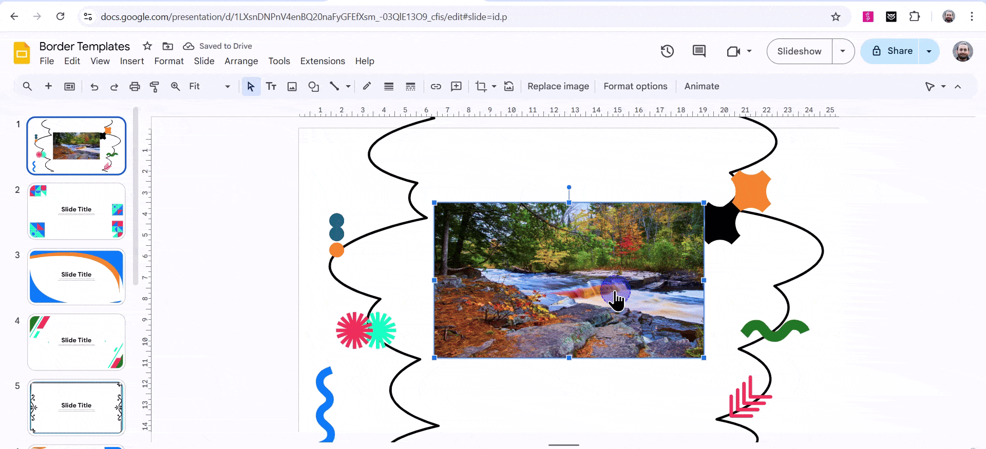 Blur an Image Using Overlaying Shapes with Transparency in Google Slides