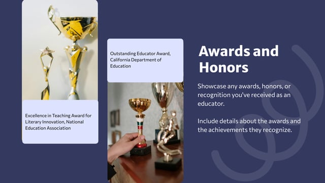 Teacher Educator Portfolio Presentation Template